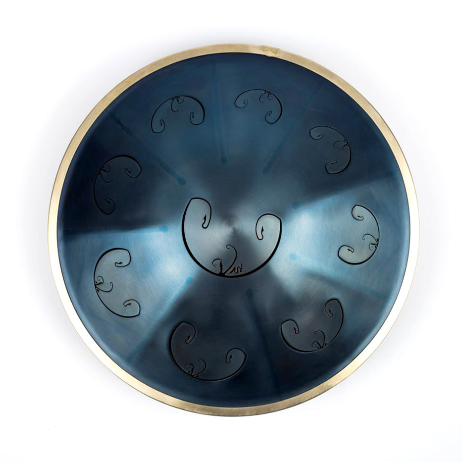 Rav Vast Indigo drum, tongue drum, drum tongues, steel tongue drum handpan
